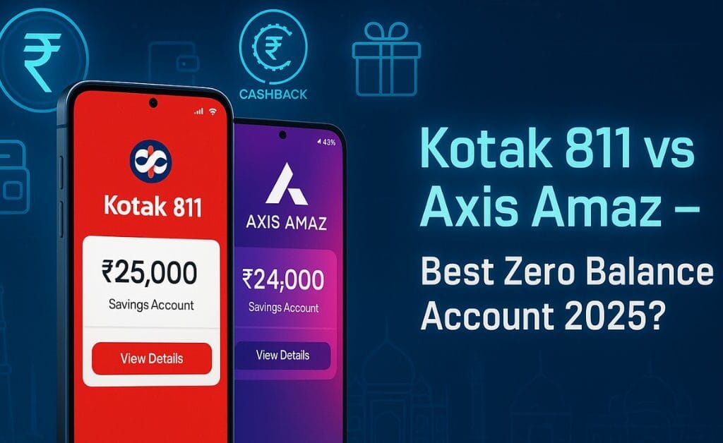 Best Zero Balance Accounts in 2025 Kotak 811 vs Axis Amaz