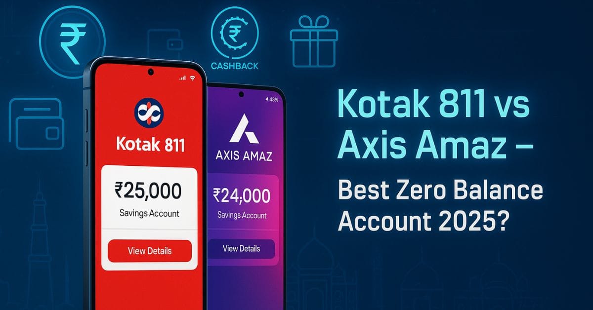Best Zero Balance Accounts in 2025 Kotak 811 vs Axis Amaz